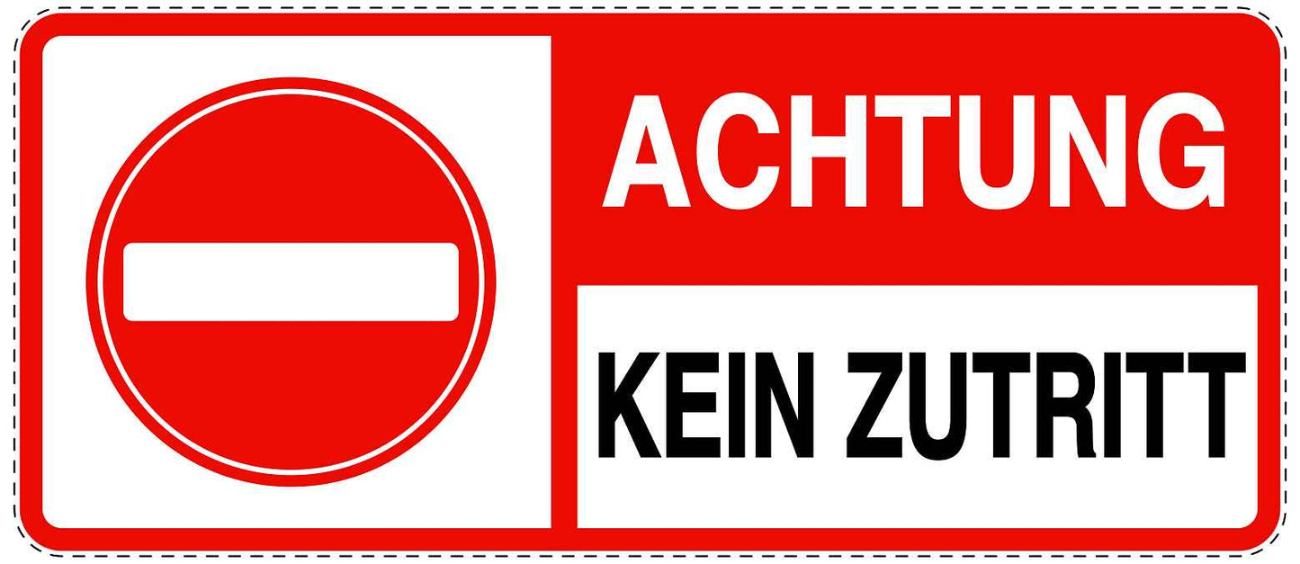 Betreten verboten - Video überwacht "Achtung Kein Zutritt" 10-40 cm LO-RESTRICT-1180