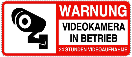 Betreten verboten - Video überwacht "Warnung Videokamera in Betrieb" 10-40 cm LO-RESTRICT-1210