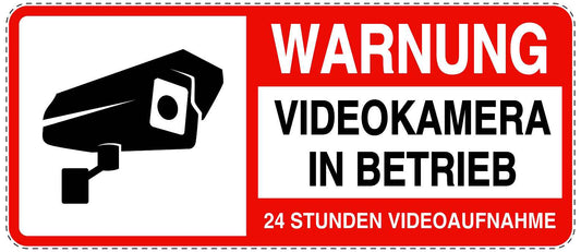 Betreten verboten - Video überwacht "Warnung Videokamera in Betrieb" 10-40 cm LO-RESTRICT-1220