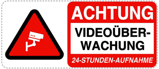 Betreten verboten - Video überwacht "Achtung Videoüberwachung" 10-40 cm LO-RESTRICT-1240