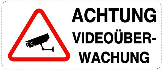Betreten verboten - Video überwacht "Achtung Videoüberwachung" 10-40 cm LO-RESTRICT-1260