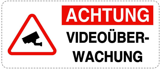 Betreten verboten - Video überwacht "Achtung Videoüberwachung" 10-40 cm LO-RESTRICT-1270
