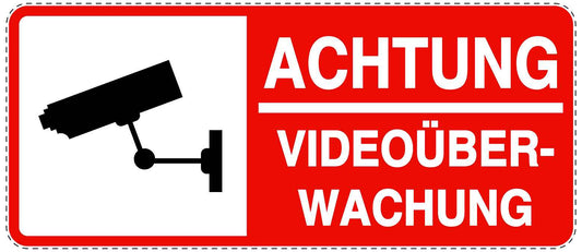 Betreten verboten - Video überwacht "Achtung Videoüberwachung" 10-40 cm LO-RESTRICT-1310