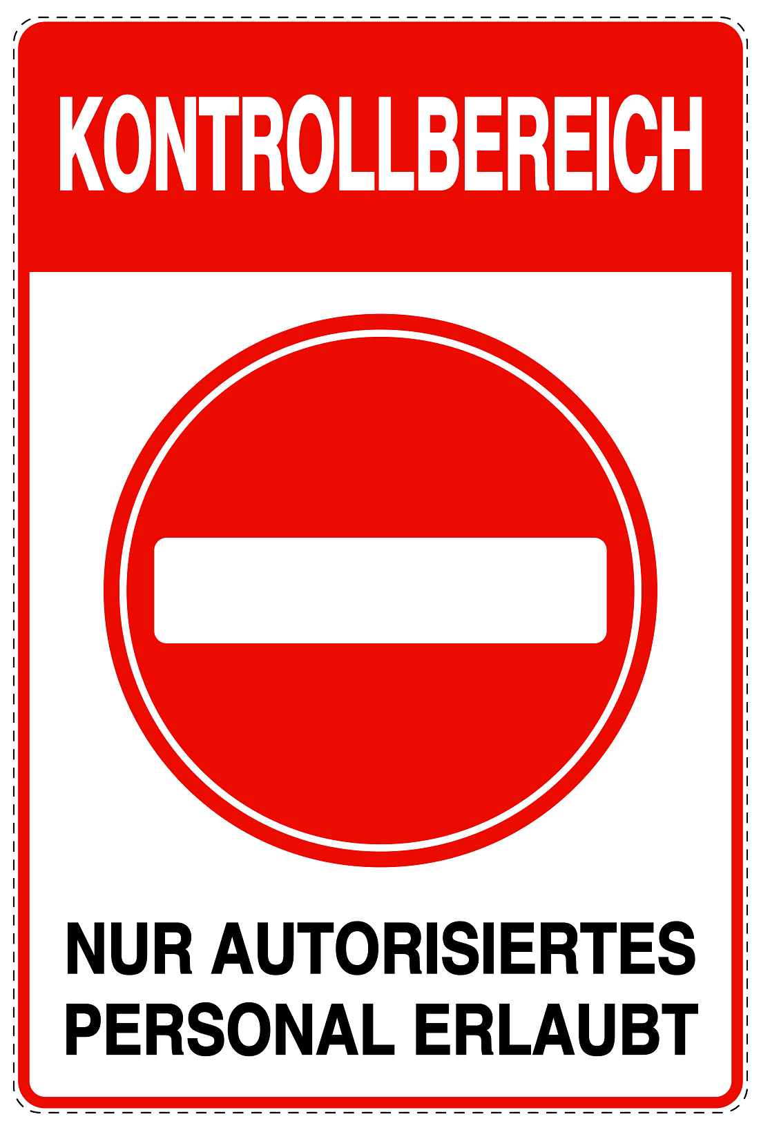 Betreten verboten - Video überwacht "Kontrollbereich Nur autorisiertes Personal erlaubt" 10-40 cm LO-RESTRICT-2130
