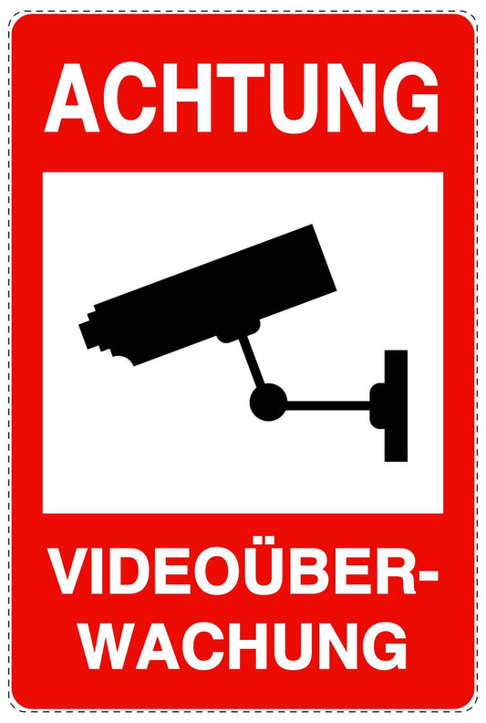 Betreten verboten - Video überwacht "Achtung Videoüberwachung" 10-40 cm LO-RESTRICT-2310