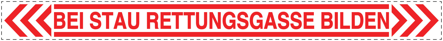 Rettungsgasse Aufkleber "Bei Stau Rettungsgasse bilden" LO-RETTUNGSGASSE-20500-0