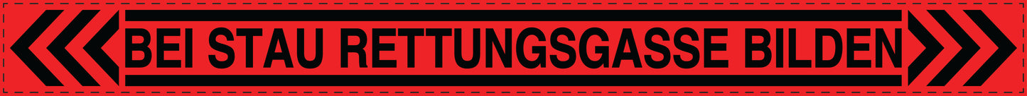 Rettungsgasse Aufkleber "Bei Stau Rettungsgasse bilden" LO-RETTUNGSGASSE-20500-14