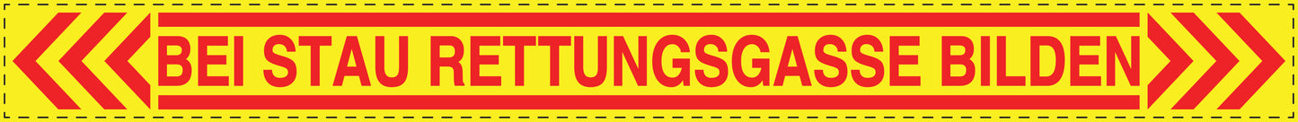 Rettungsgasse Aufkleber "Bei Stau Rettungsgasse bilden" LO-RETTUNGSGASSE-20500-3