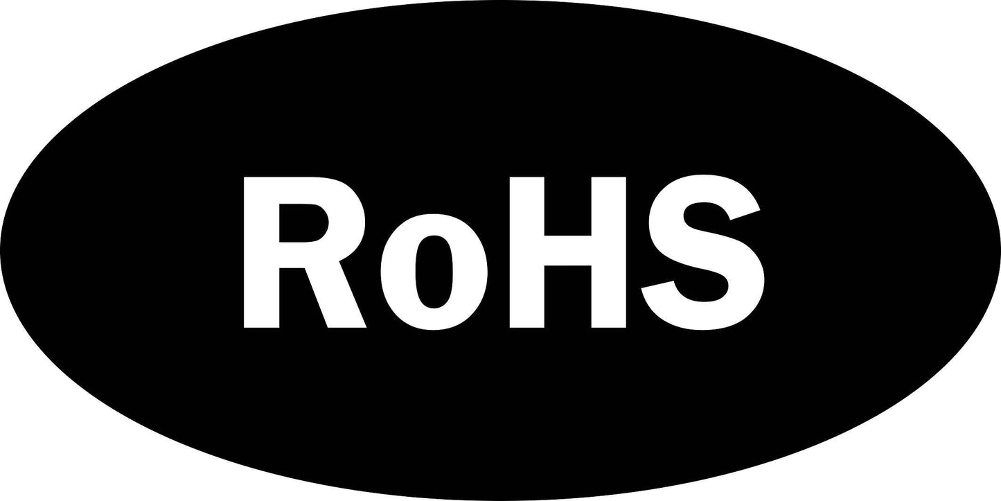 100x Elektrogeräte-Kennzeichen Rohs 10-200 mm LO-ROHS-10600-0