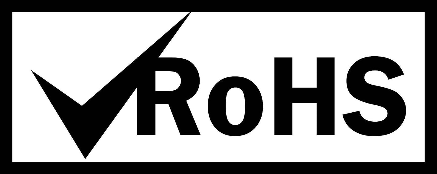 100x Elektrogeräte-Kennzeichen Rohs 10-200 mm LO-ROHS-20700-0