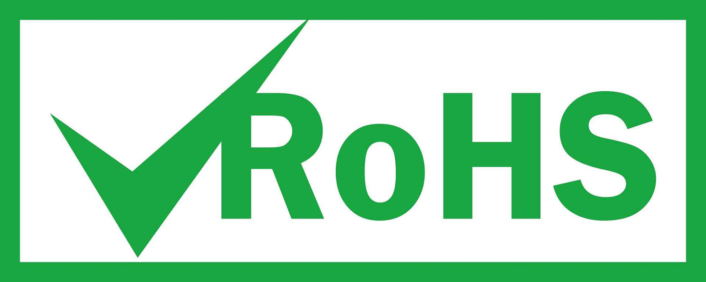 100x Elektrogeräte-Kennzeichen Rohs 10-200 mm LO-ROHS-20700-54