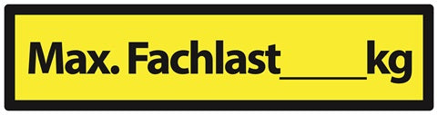 Regalbelastung Aufkleber "Max.Fachlast ______ kg" 10-40 cm LO-REGALBELASTUNG1010-3