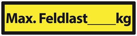 Regalbelastung Aufkleber "Max. Feldlast ______ kg" 10-40 cm LO-REGALBELASTUNG1020-3