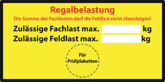 Regalbelastung Aufkleber "Regalbelastung" 10-40 cm LO-REGALBELASTUNG1070-3