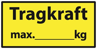Regalbelastung Aufkleber "Tragkraft max. ______ kg" 10-40 cm LO-REGALBELASTUNG1080-3