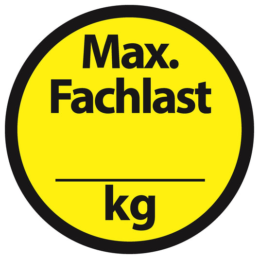 Regalbelastung Aufkleber "Max. Fachlast ______ kg" 10-40 cm LO-REGALBELASTUNG2010-3