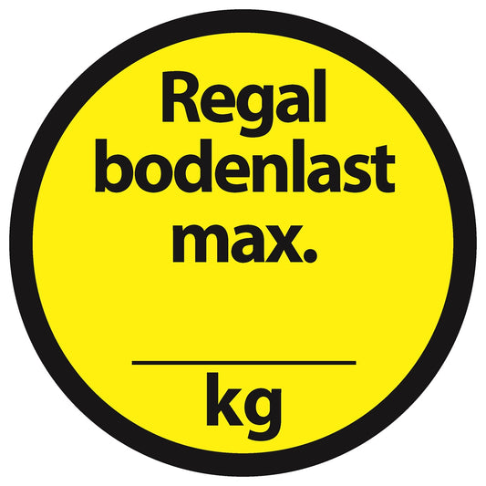 Regalbelastung Aufkleber "Regalbodenlast max. ______ kg" 10-40 cm LO-REGALBELASTUNG2030-3