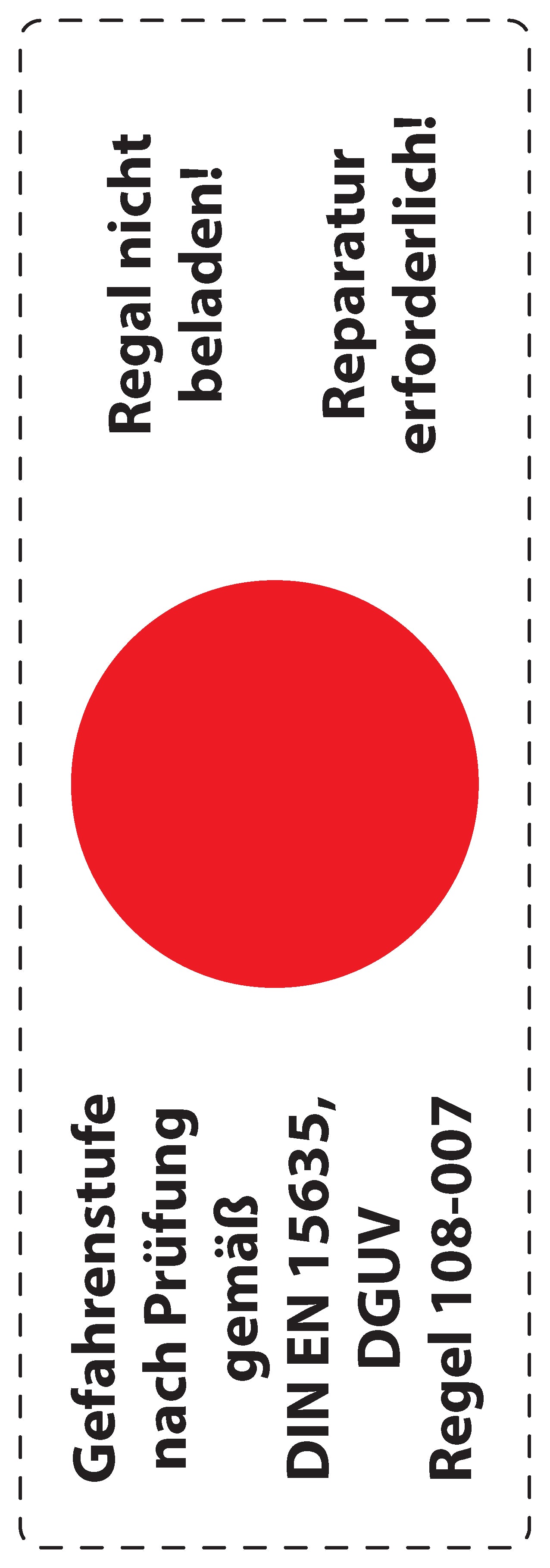 "Regalprüfung" Aufkleber 10-30 cm aus PVC Plastik, LO-Regalpruefung-H-1000-14