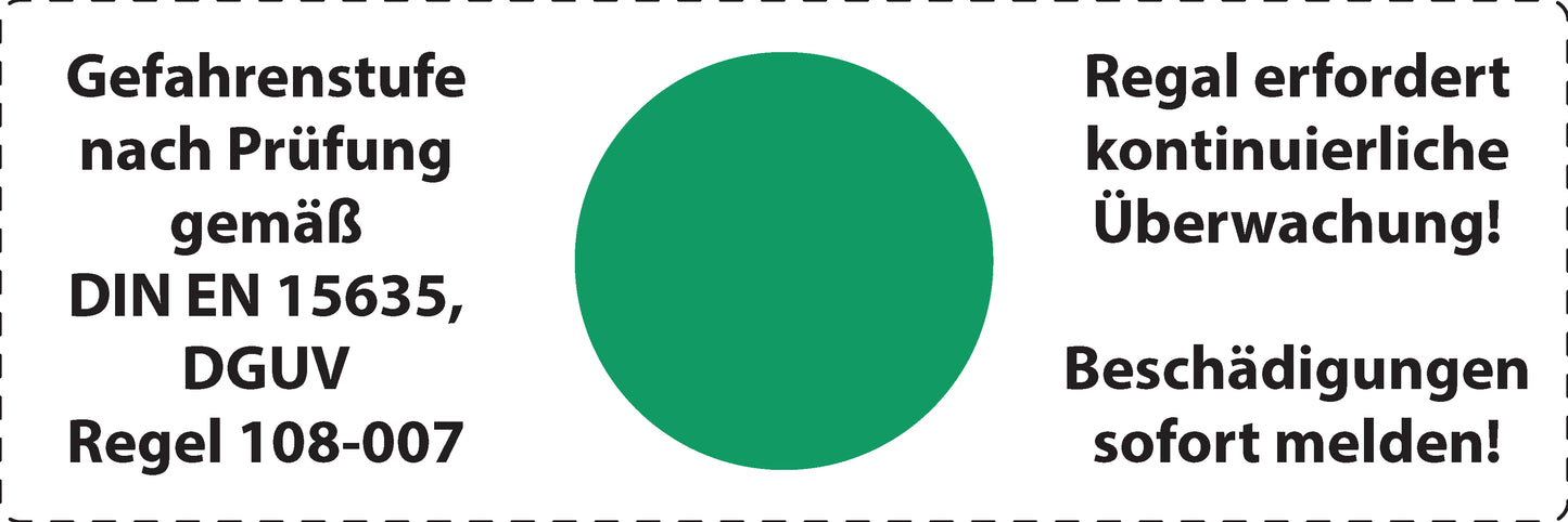 "Regalprüfung" Aufkleber 10-30 cm aus PVC Plastik, LO-Regalpruefung-H-1000-54