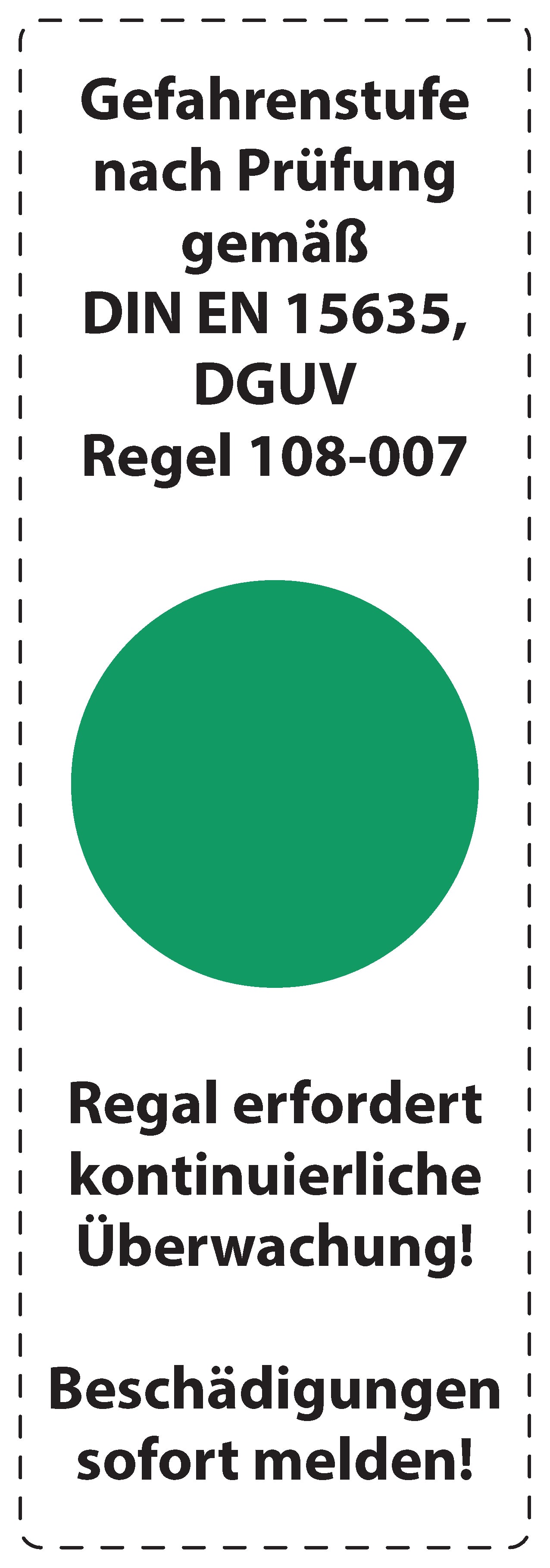 "Regalprüfung" Aufkleber 10-30 cm aus PVC Plastik, LO-Regalpruefung-V-1000-54