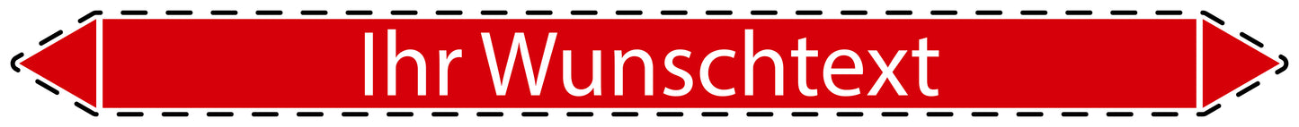 10x Rohrleitungskennzeichnung "Ihr Wunschtext" Dampf LO-Rohrleitung-20000