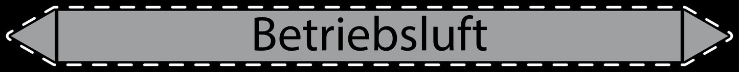 10x Rohrleitungskennzeichnung "Betriebsluft" Luft LO-Rohrleitung-30900