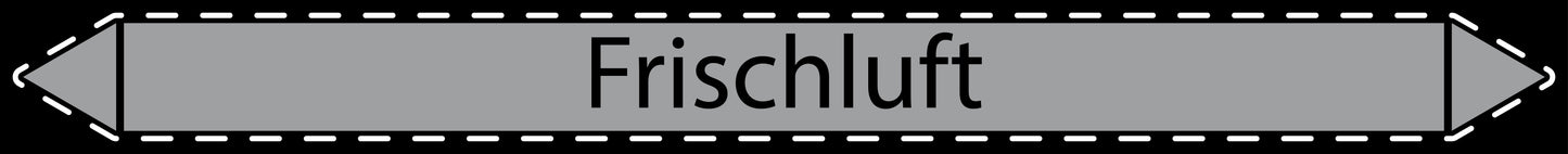 10x Rohrleitungskennzeichnung "Frischluft" Luft LO-Rohrleitung-31500