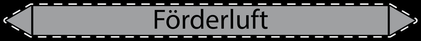 10x Rohrleitungskennzeichnung "Förderluft" Luft LO-Rohrleitung-31800
