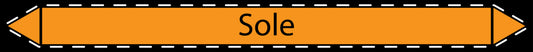 10x Rohrleitungskennzeichnung "Sole" Säuren LO-Rohrleitung-64600
