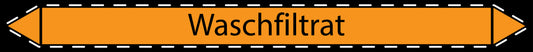 10x Rohrleitungskennzeichnung "Waschfiltrat" Säuren LO-Rohrleitung-64900