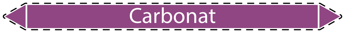10x Rohrleitungskennzeichnung "Carbonat" Laugen LO-Rohrleitung-71300