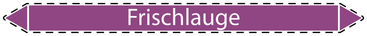 10x Rohrleitungskennzeichnung "Frischlauge" Laugen LO-Rohrleitung-71900