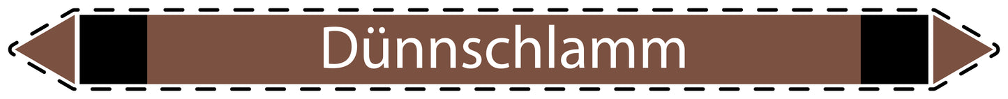 10x Rohrleitungskennzeichnung "Dünnschlamm" Nicht Brennbare Flüssigkeiten LO-Rohrleitung-91000