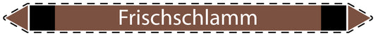 10x Rohrleitungskennzeichnung "Frischschlamm" Nicht Brennbare Flüssigkeiten LO-Rohrleitung-91600