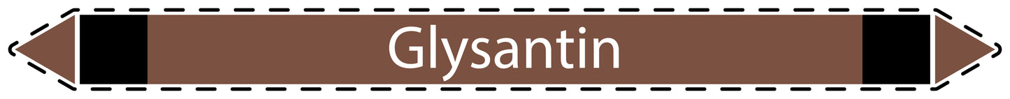 10x Rohrleitungskennzeichnung "Glysantin" Nicht Brennbare Flüssigkeiten LO-Rohrleitung-91700