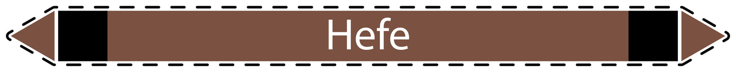 10x Rohrleitungskennzeichnung "Hefe" Nicht Brennbare Flüssigkeiten LO-Rohrleitung-91800