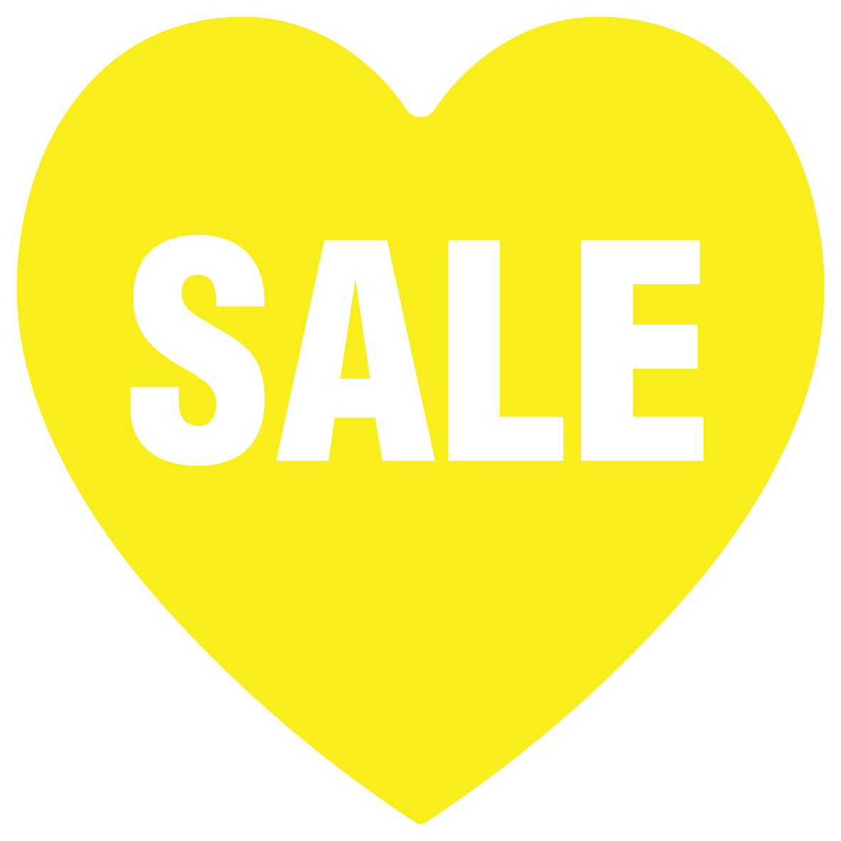 Promotionsaufkleber herzförmig "Sale" 10-60 cm LO-SALE-1000-HE-10-3-0
