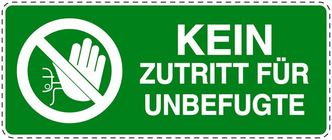 Zutritt verboten Aufkleber "Kein Zutritt für Unbefugte" LO-SI5040-67