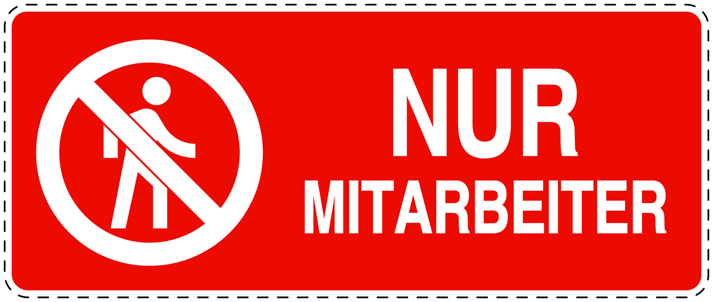 Zutritt verboten Aufkleber "Nur Mitarbeiter" LO-SI5050-14
