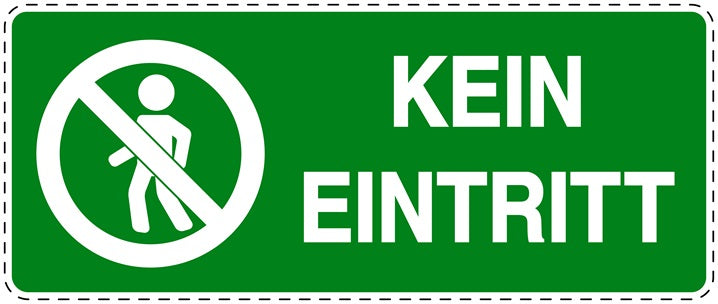 Zutritt verboten Aufkleber "Kein Eintritt" LO-SI5060-67