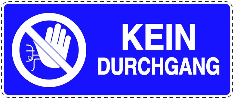 Zutritt verboten Aufkleber "Kein Durchgang" LO-SI5070-44