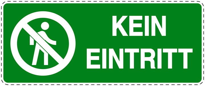 Zutritt verboten Aufkleber "Kein Eintritt" LO-SI5080-67