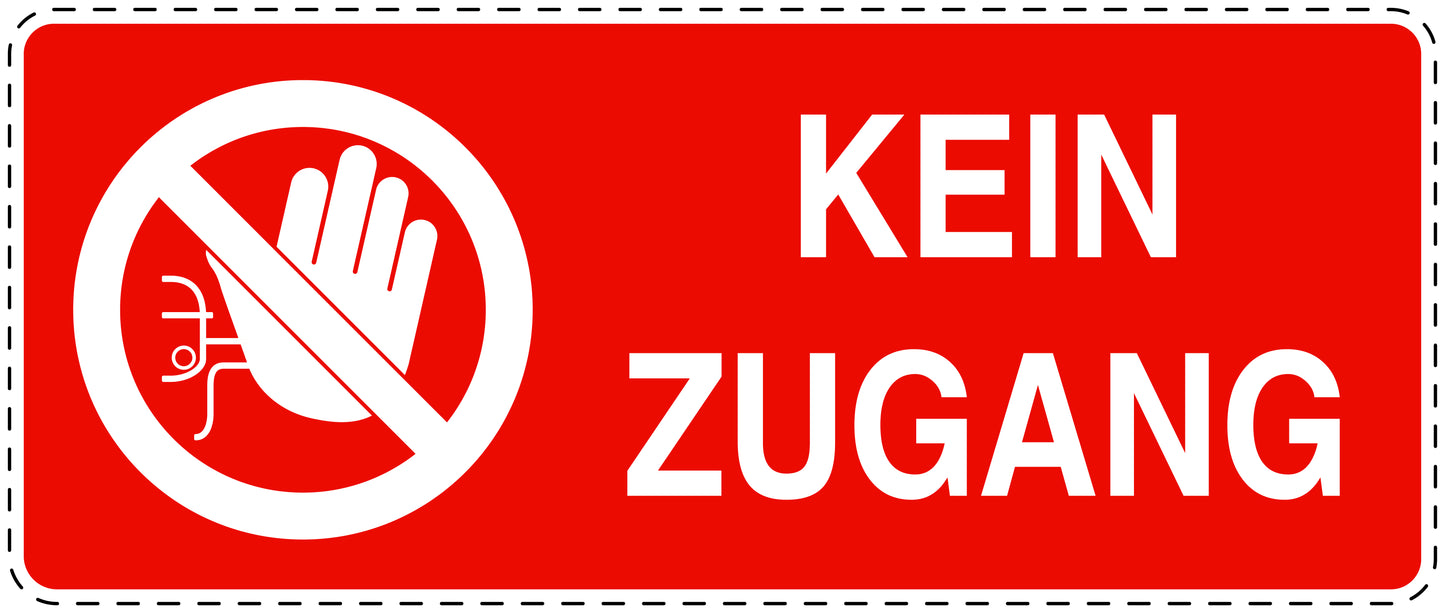 Zutritt verboten Aufkleber "Kein Zugang" LO-SI5090-14