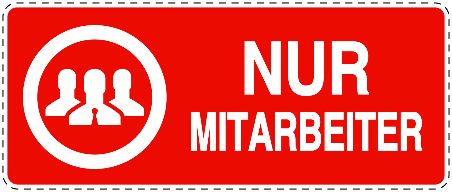 Zutritt verboten Aufkleber "Nur Mitarbeiter" LO-SI5110-14