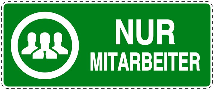 Zutritt verboten Aufkleber "Nur Mitarbeiter" LO-SI5110-67