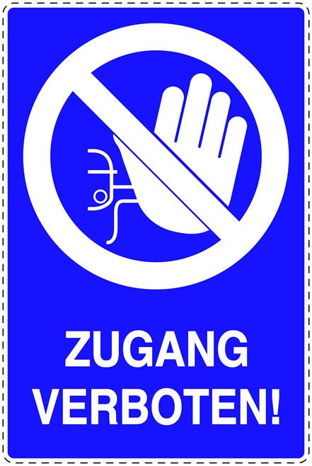 Zutritt verboten Aufkleber "Zugang verboten!" LO-SI6070-44