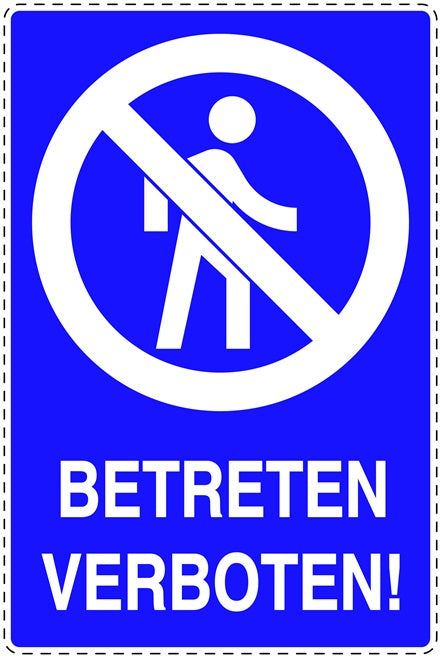 Zutritt verboten Aufkleber "Betreten verboten!" LO-SI6080-44