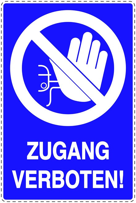 Zutritt verboten Aufkleber "Zugang verboten!" LO-SI6090-44