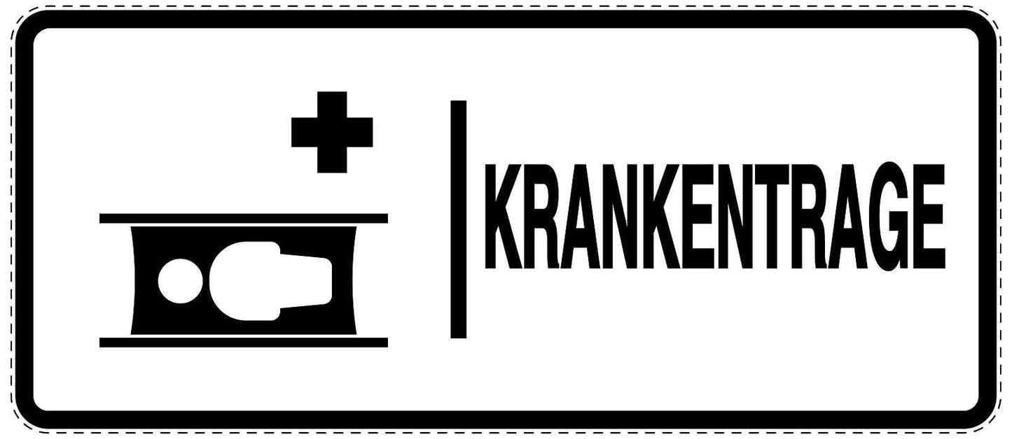 Notfall Aufkleber "Krankentrage" 10-60 cm LO-SIE-3000-0
