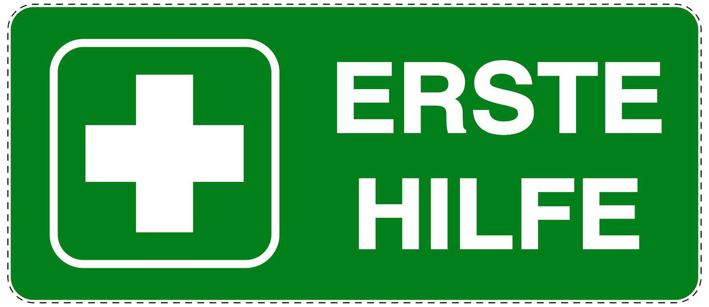Notfall Aufkleber "Erste Hilfe" 10-60 cm LO-SIE-3040-54
